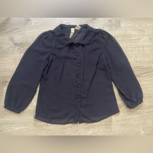 Navy Peter Pan collar